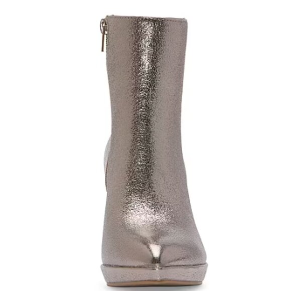 Worthington Silver Ankle Booties with Block Heel - Picture 3 of 5